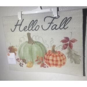 Perfect Harvest Fall Doormat Rug Pumpkins Indoor/Outdoor 18”x24”New